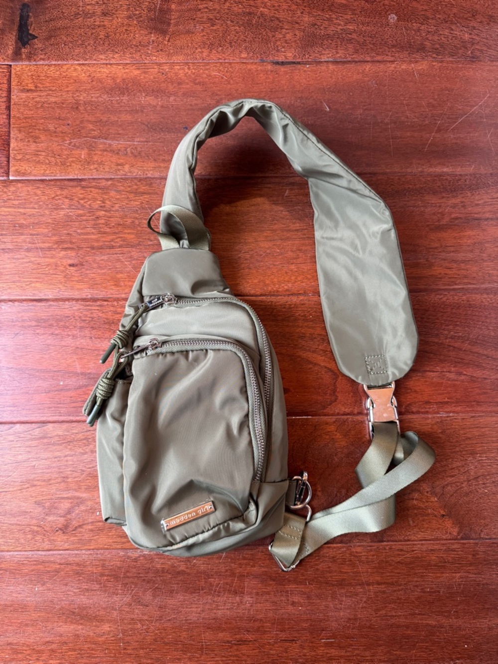 Olive Green Men's Sling Crossbody Bag